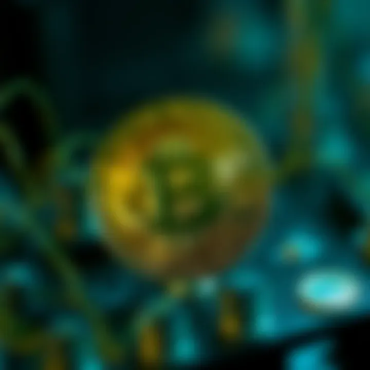 Visual representation of blockchain technology