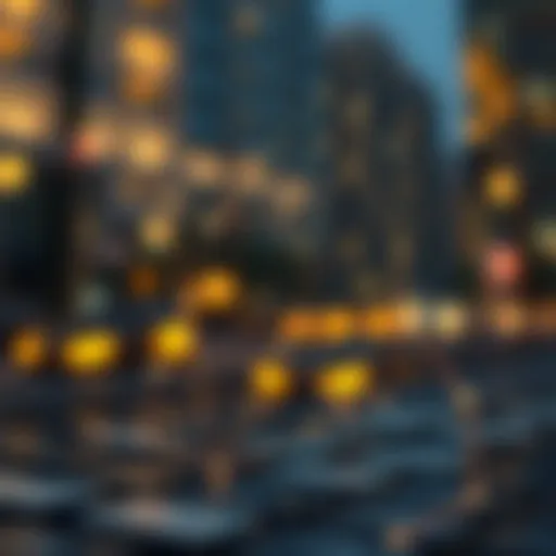 Conceptual illustration of smart contracts in blockchain technology