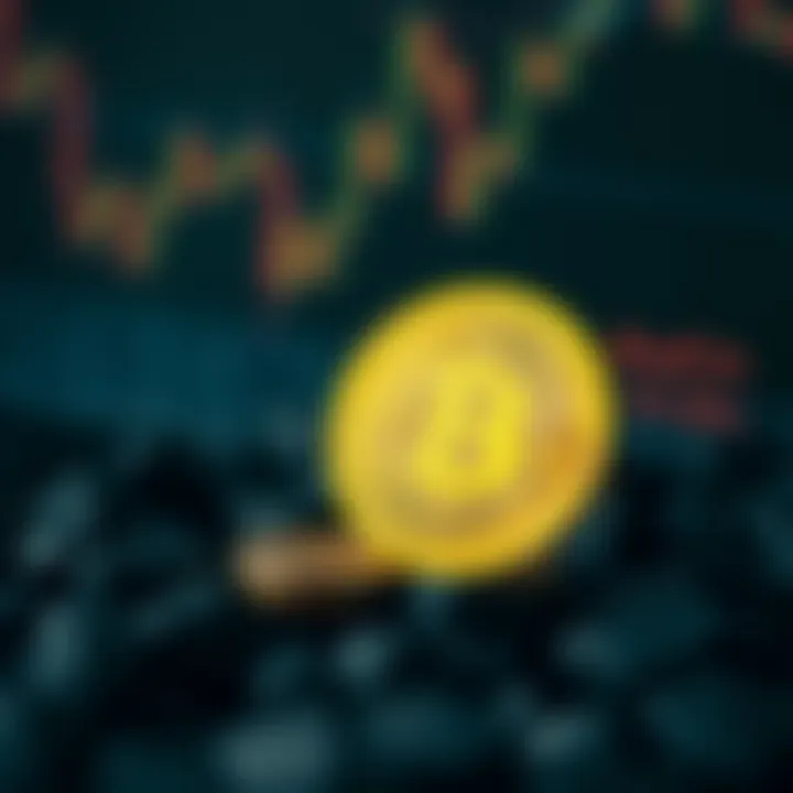 Symbolic representation of cryptocurrency market trends and AUD INR correlation