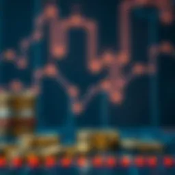 Conceptual representation of digital assets and cryptocurrencies