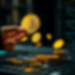 Conceptual illustration of online coin tossing mechanics